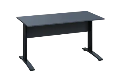 EPK 17 - 14 stůl kancelářský, kovová podnož černá, deska 18 mm, široký 1400 mm, antracit